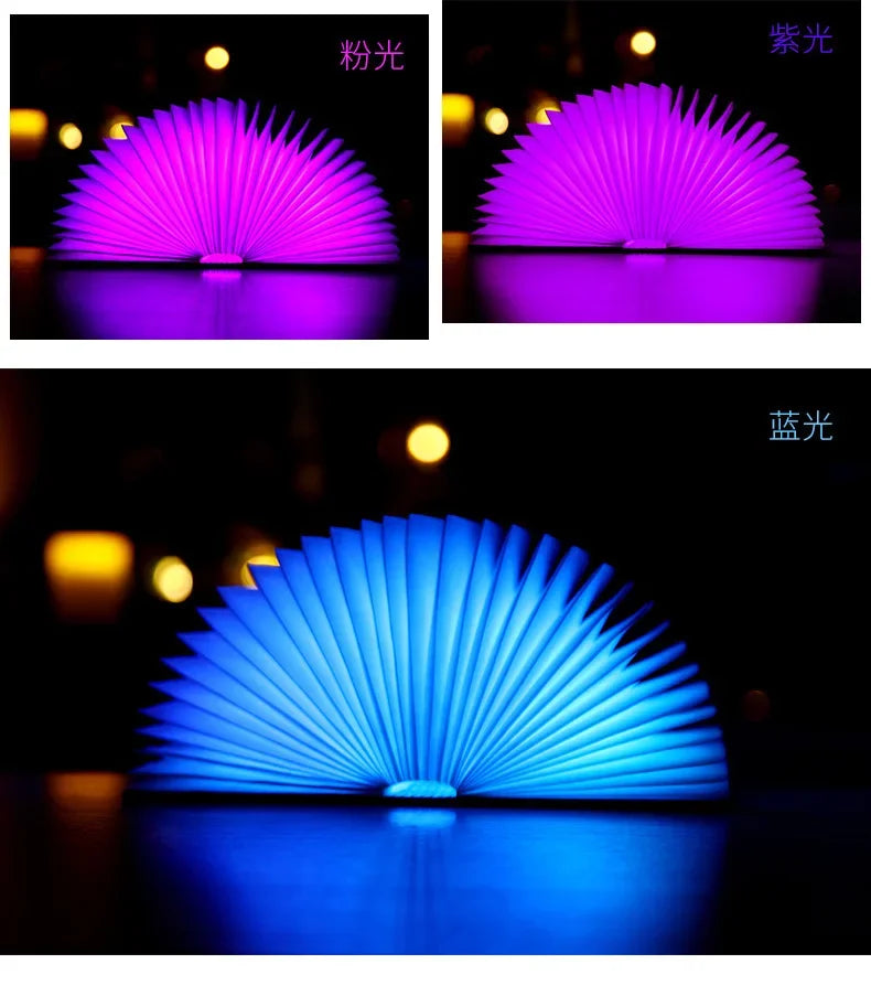 MagicBook: Foldable LED Night Light with RGB Colors