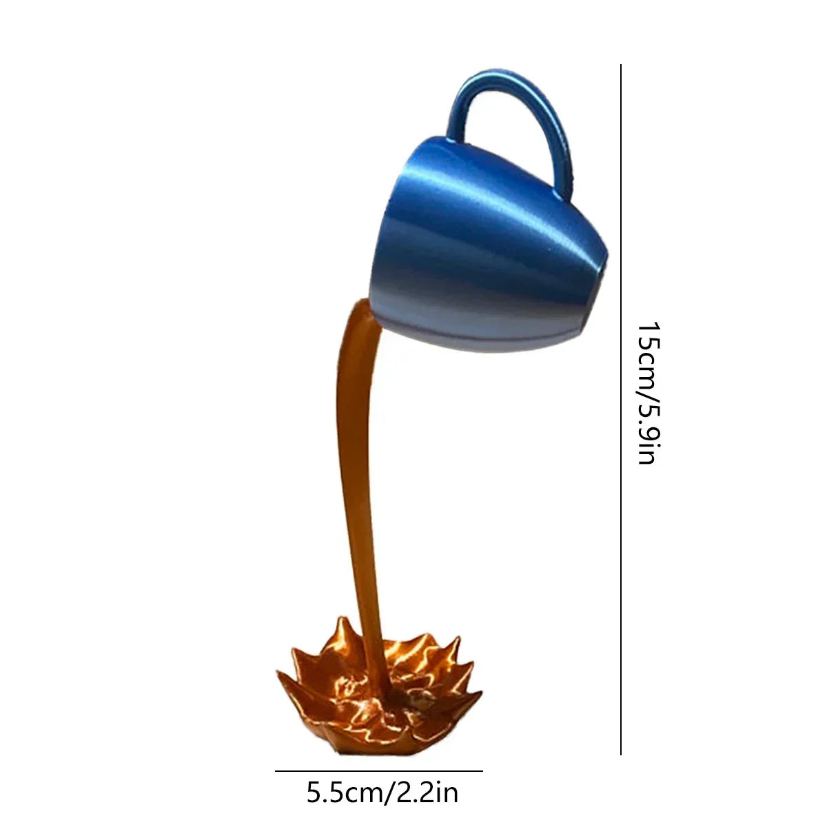 Café suspendu : sculpture artistique en forme de tasse flottante